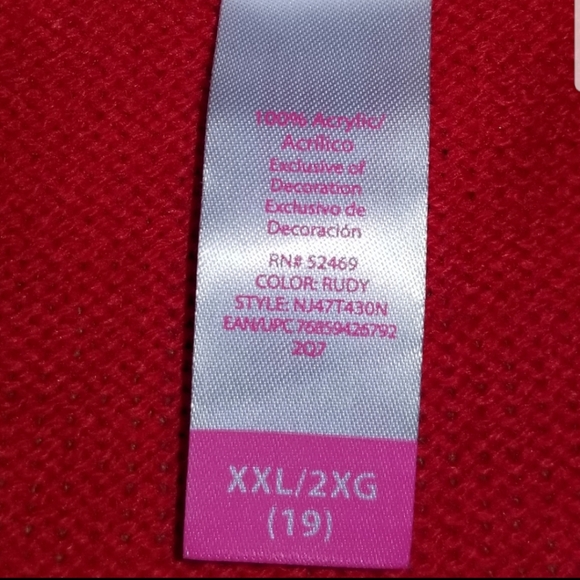 Rudy Reindeer W/Sequins UGLY Christmas Sweater - Picture 4 of 8